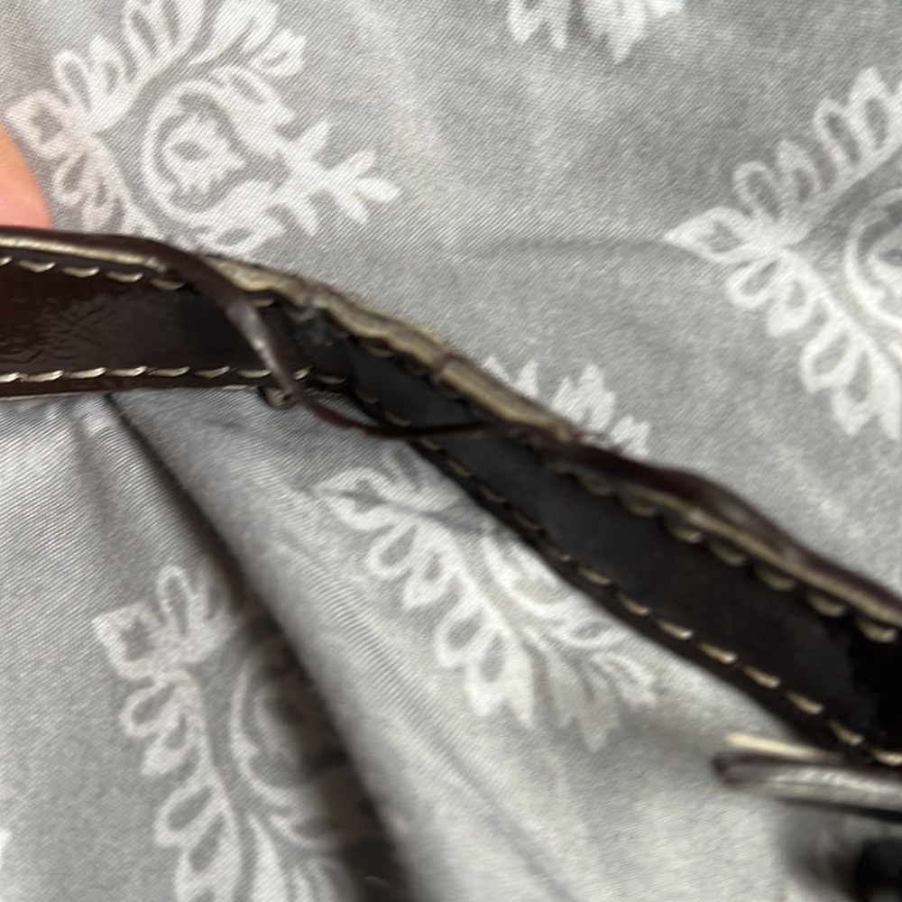 Brown/gold patchwork Coach shoulder bag purse - Picture 8 of 8